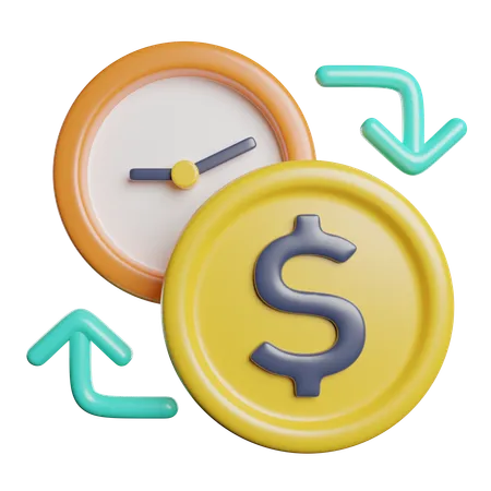 Time Is Money  3D Icon