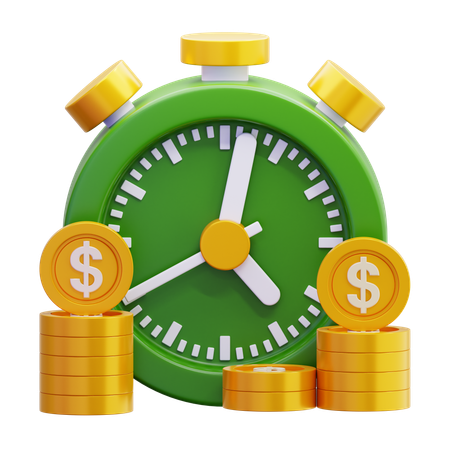Time Is Money  3D Icon