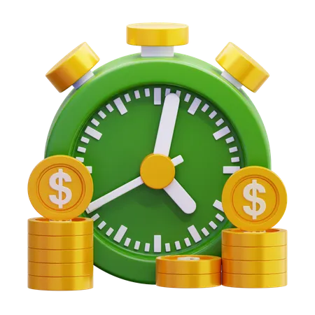 Time Is Money  3D Icon
