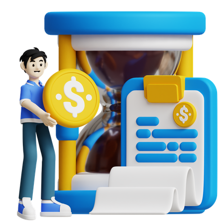 Time Is Money  3D Icon