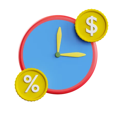 Time Is Money  3D Icon