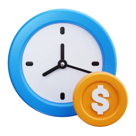 Time Is Money  3D Icon