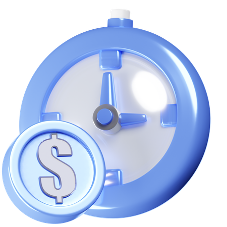 Time Is Money  3D Icon