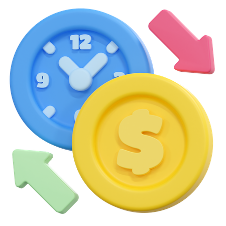 Time is money  3D Icon