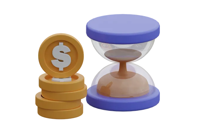 Time Is Money  3D Icon