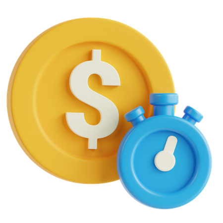 Time Is Money  3D Icon