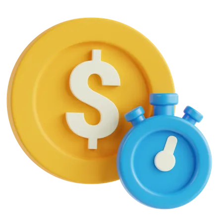 Time Is Money  3D Icon