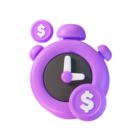 Time Is Money  3D Icon