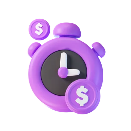 Time Is Money  3D Icon