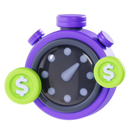 Time Is Money  3D Icon