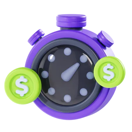 Time Is Money  3D Icon