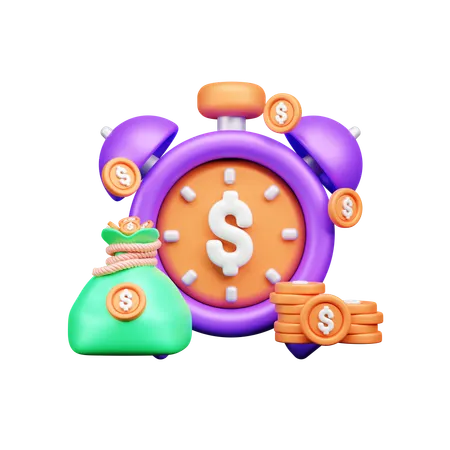 Time is money  3D Icon