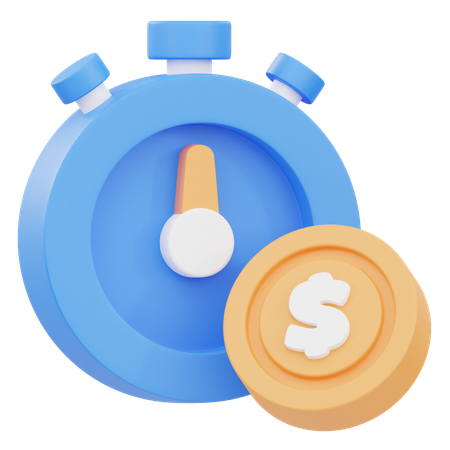 Time Is Money  3D Icon