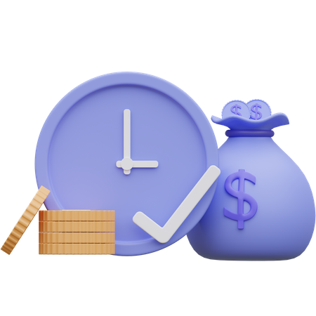 Time Is Money  3D Icon