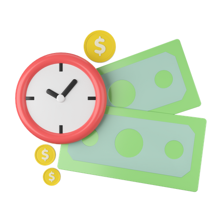 Time Is Money  3D Icon