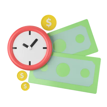 Time Is Money  3D Icon