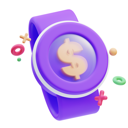 Time Is Money  3D Icon