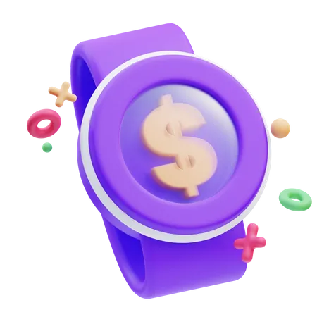 Time Is Money  3D Icon