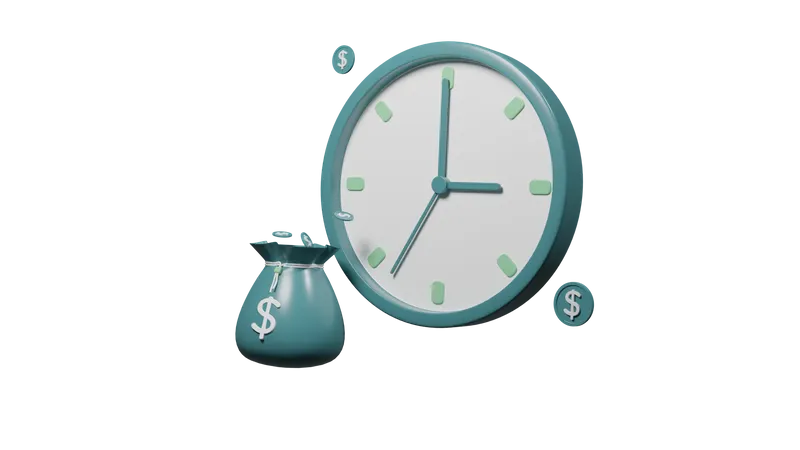 Time Is Money  3D Icon