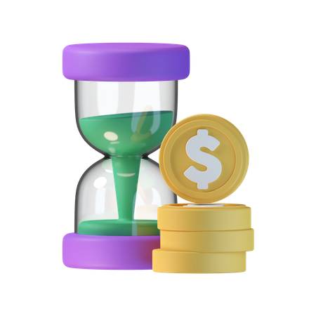 Time Is Money  3D Icon