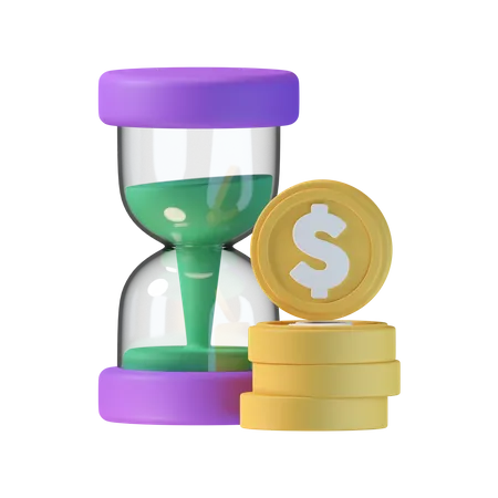 Time Is Money  3D Icon