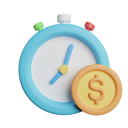 Time Is Money  3D Icon