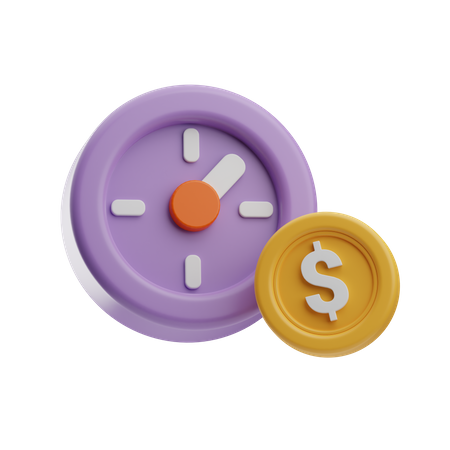 Time Is Money  3D Icon