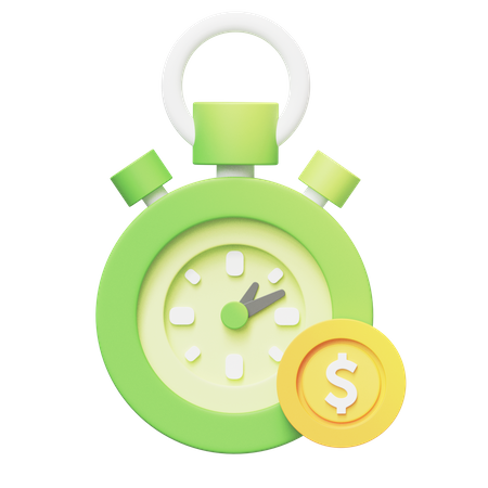 Time Is Money  3D Icon