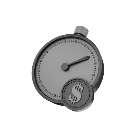 Time Is Money  3D Icon