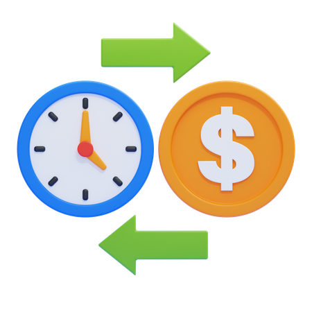 Time is Money  3D Icon