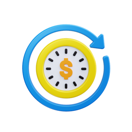 Time is money  3D Icon