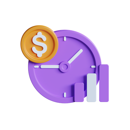 Time Is Money  3D Icon