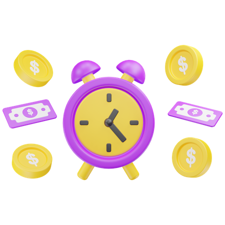 Time Is Money  3D Icon