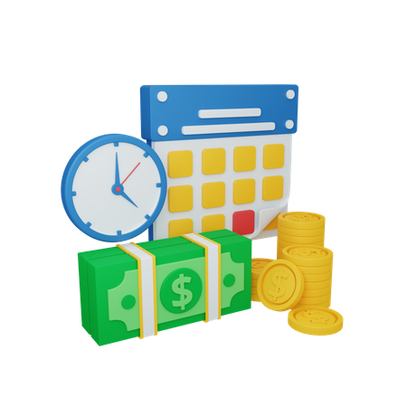 Time Is Money  3D Illustration