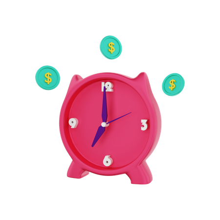 Time Is Money  3D Illustration