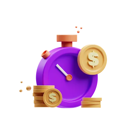 Time Is Money  3D Illustration