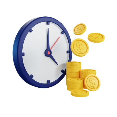 Time is money  3D Illustration