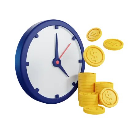 Time is money  3D Illustration