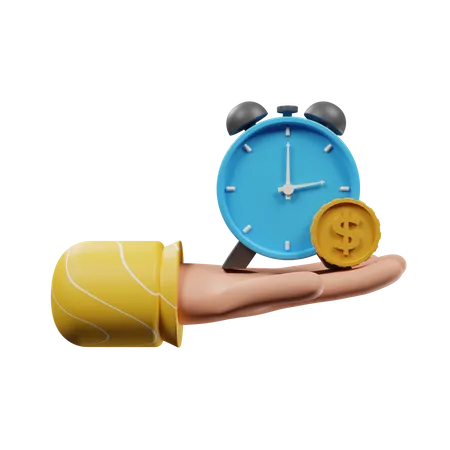 Time Is Money For Business 3D Illustration