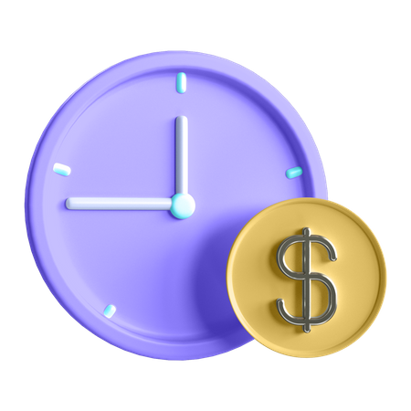 Time Is Money 3D Illustration