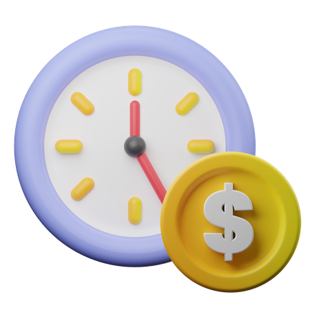 Time Is Money 3D Illustration