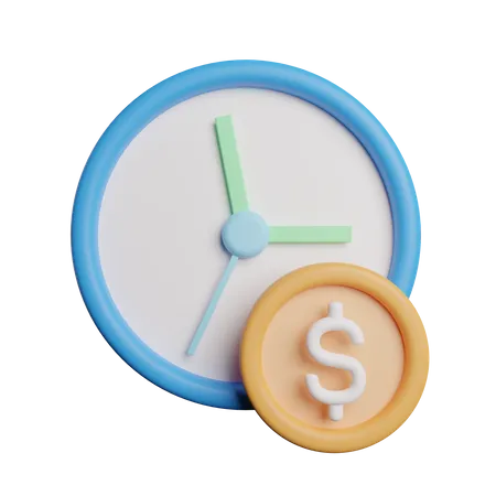 Time Is Money Finance 3D Icon