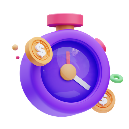 Time Is Money 3D Icon