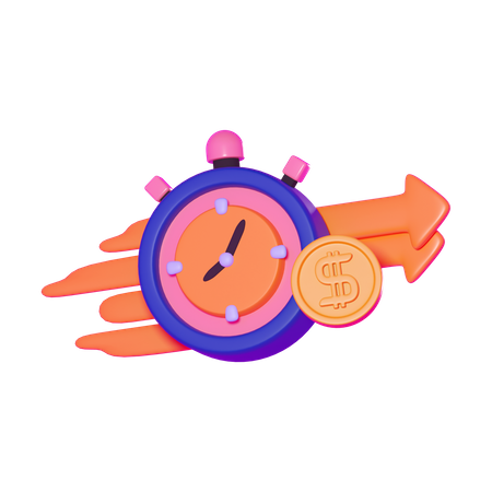 Time is money  3D Icon