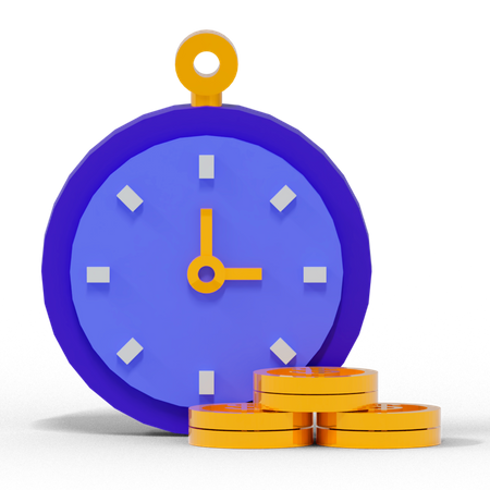 Time is money  3D Illustration