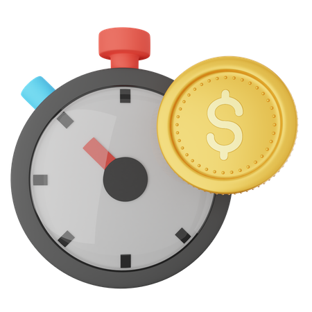Time Is Money 3D Icon