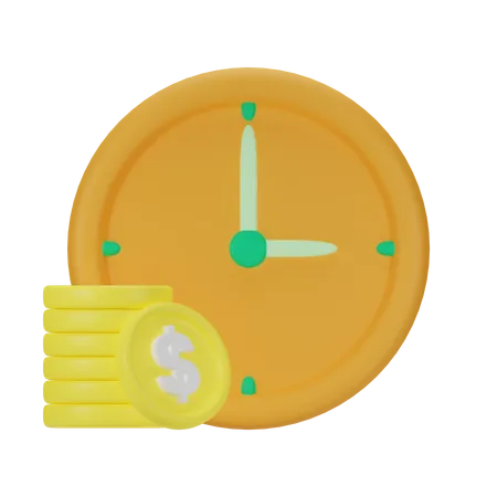 Time Is Money 3 D Financial 3D Icon