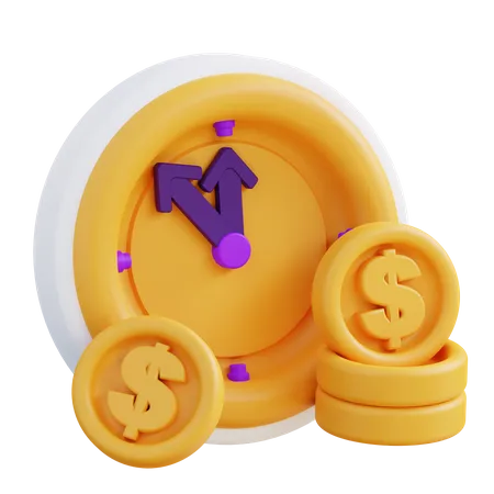 3 D Illustration Time Is Money 3D Icon