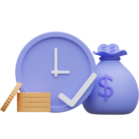 Finance Cash With Money Coin 3D Icon