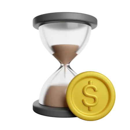 Time Is Money Productivity 3D Icon